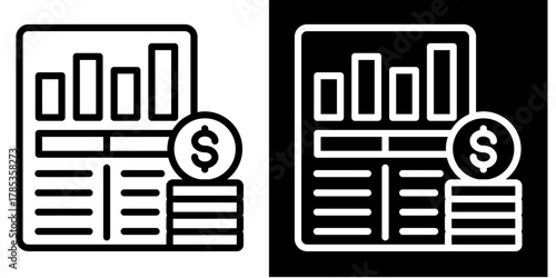 Balance Sheet  Icon Set White Style Collection