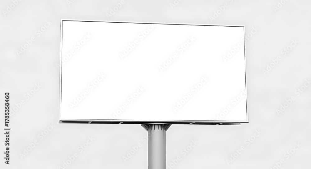 Obraz premium Blank billboard for advertisement isolated on white background mockup background image