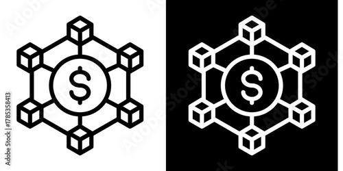 Digital Ledger  Icon Set White Style Collection
