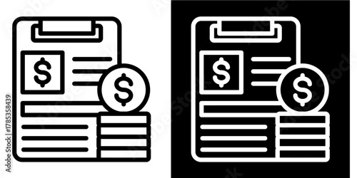 General Ledger  Icon Set White Style Collection