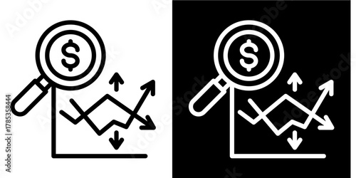 Variance Analysis  Icon Set White Style Collection