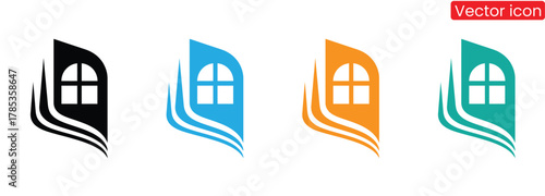 Home Logo Design Vector, Real estate Logo Design Vector, unique and professional House logo design,Modern home logo design in vibrant colors for real estate,