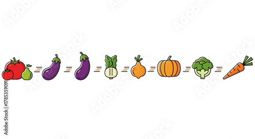 a variety of vegetable icons
