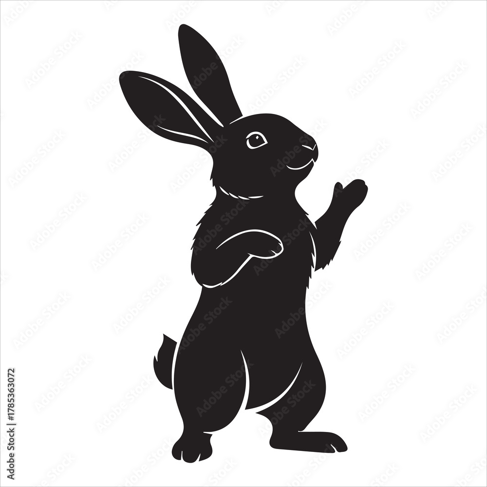 Obraz premium A Rabbit Silhouette vector