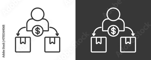 Reseller Icon Set Vector Collection Isolated In Black And White