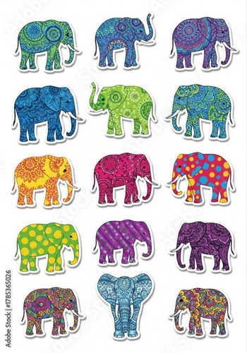 Fun and Decorative Elephants Showcasing Diverse Designs