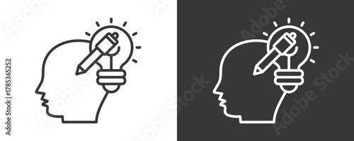 Conceptual Icon Set Vector Collection Isolated In Black And White