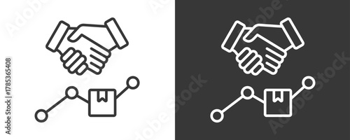 Partner Icon Set Vector Collection Isolated In Black And White
