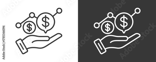 Revenue Icon Set Vector Collection Isolated In Black And White