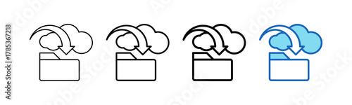 Data Storage outline style icon
