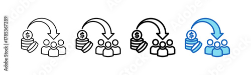 Income outline style icon