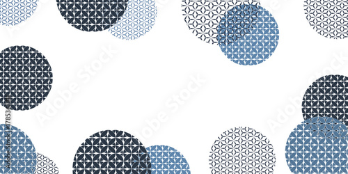 和柄　青　模様　背景