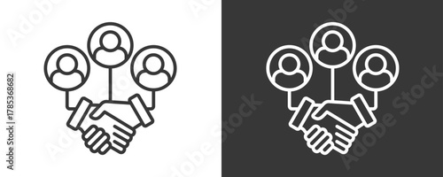 Crm Icon Set Vector Collection Isolated In Black And White