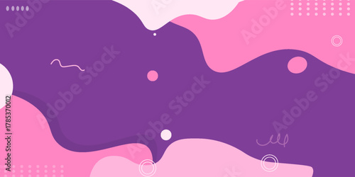 Dynamic abstract pink and purple color shapes background. Vector 10