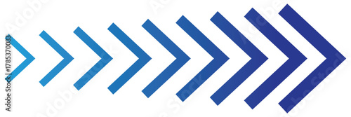 Chevron arrow icon. Moving arrows icon. blend effect, pointer, speed direction, road caution, military, navigation sign isolated on white background. Blue Vector illustration. EPS 10. 