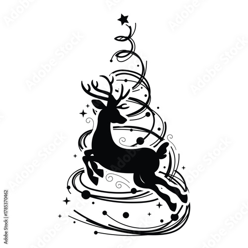 Merry Christmas Silhouette Graphic Symbol