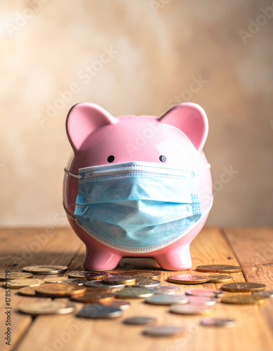 piggy bank with euro coin