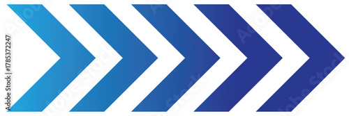 Chevron arrow icon. Moving arrows icon. blend effect, pointer, speed direction, road caution, military, navigation sign isolated on white background. Blue Vector illustration. EPS 10. 