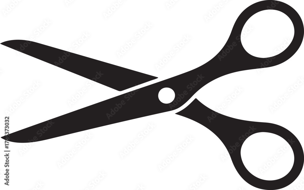 Fototapeta premium Solid Vector Icon for Scissors