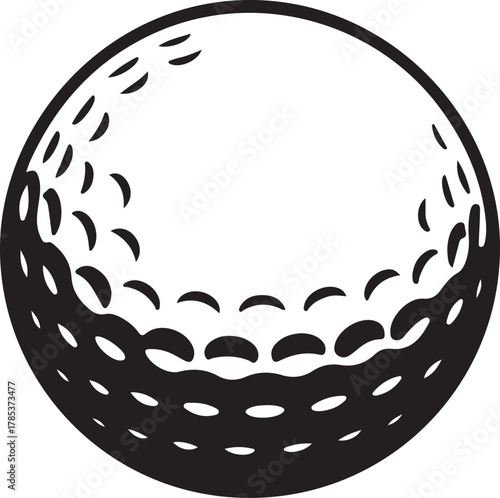 Golf ball setup on a white background
