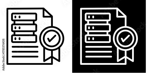 Data Quality  Icon Set White Style Collection
