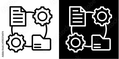Data Transfer  Icon Set White Style Collection

