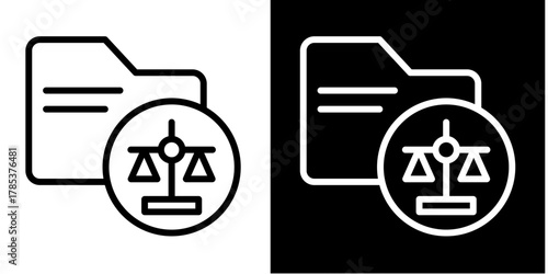 Data Ethics  Icon Set White Style Collection
