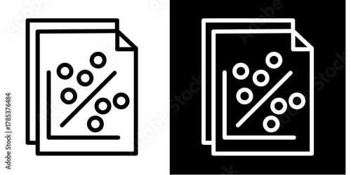 Correlation  Icon Set White Style Collection
