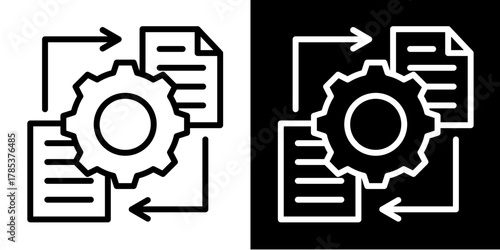 Data Sharing  Icon Set White Style Collection
