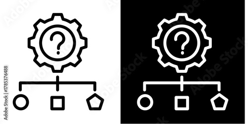 Predictive  Icon Set White Style Collection
