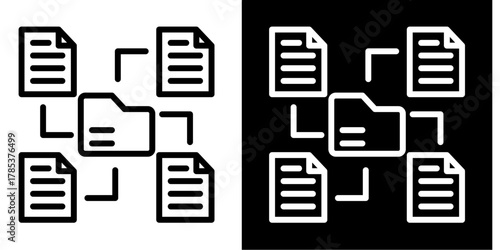 Data Modelling  Icon Set White Style Collection
