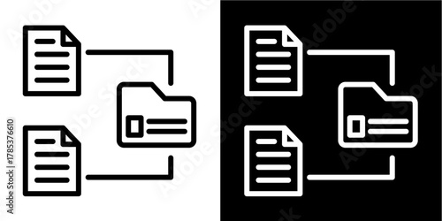 Data Storage  Icon Set White Style Collection
