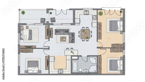 Modern Apartment Floor Plan A Detailed Overview of Interior Layout and Design