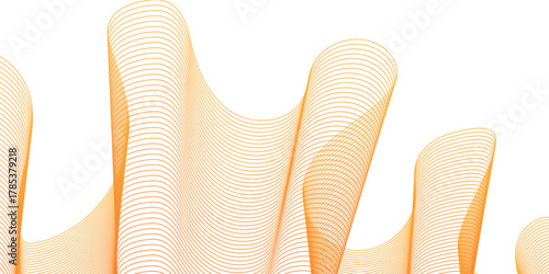 Golden ring wave pattern lines vector illustration texture art design background