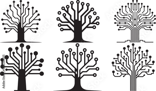 Find circuit tree vector designs technology nature innovation connectivity growth data