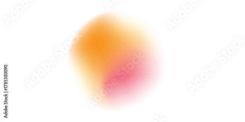 Color gradient, gradation circle, vector grain noise texture holographic blur abstract background. Color watercolor gradient blend mesh of neon iridescent colors gradation