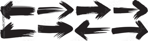 Download free black grunge arrows vector pack for web design and graphic projects