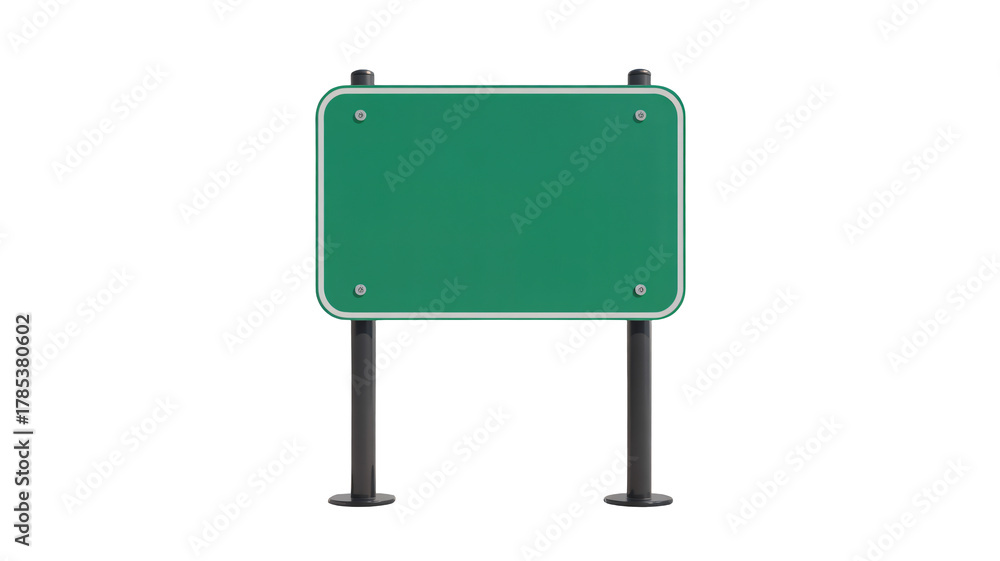 Obraz premium Blank green road sign ready for custom text and directions