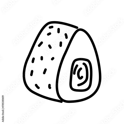 onigiri icon vector, line style icon