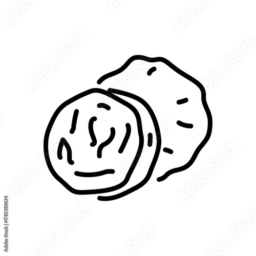 meatball icon vector, line style icon