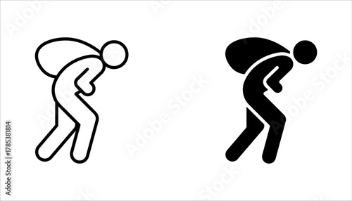 Thief icon set. Burglar, bandit symbol vector illustration on white background