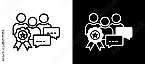 Customer Royalty whiteblack icon