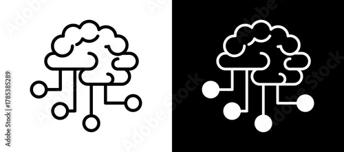 Brainstroming whiteblack icon