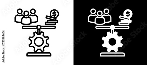 Equity whiteblack icon