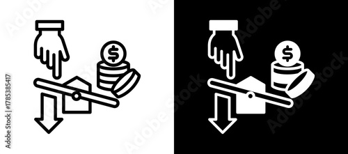 Leverage whiteblack icon