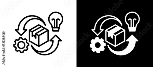 Product Development whiteblack icon