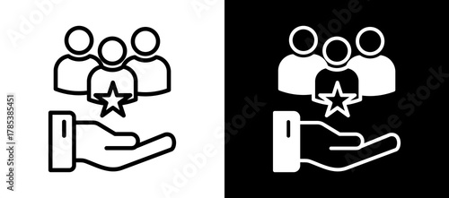 Privilege whiteblack icon