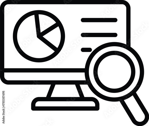 analyze web icon in outline style