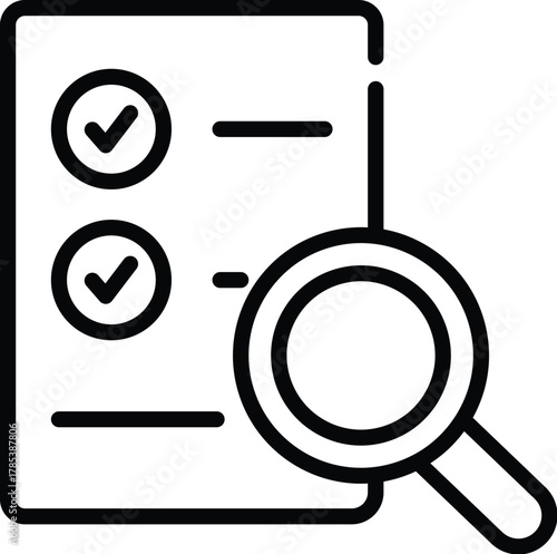 assess web icon in outline style