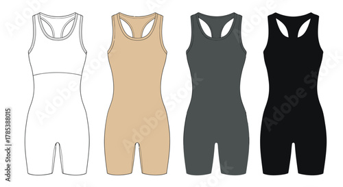 Shop women's racerback bodysuit workout yoga jumpsuit activewear